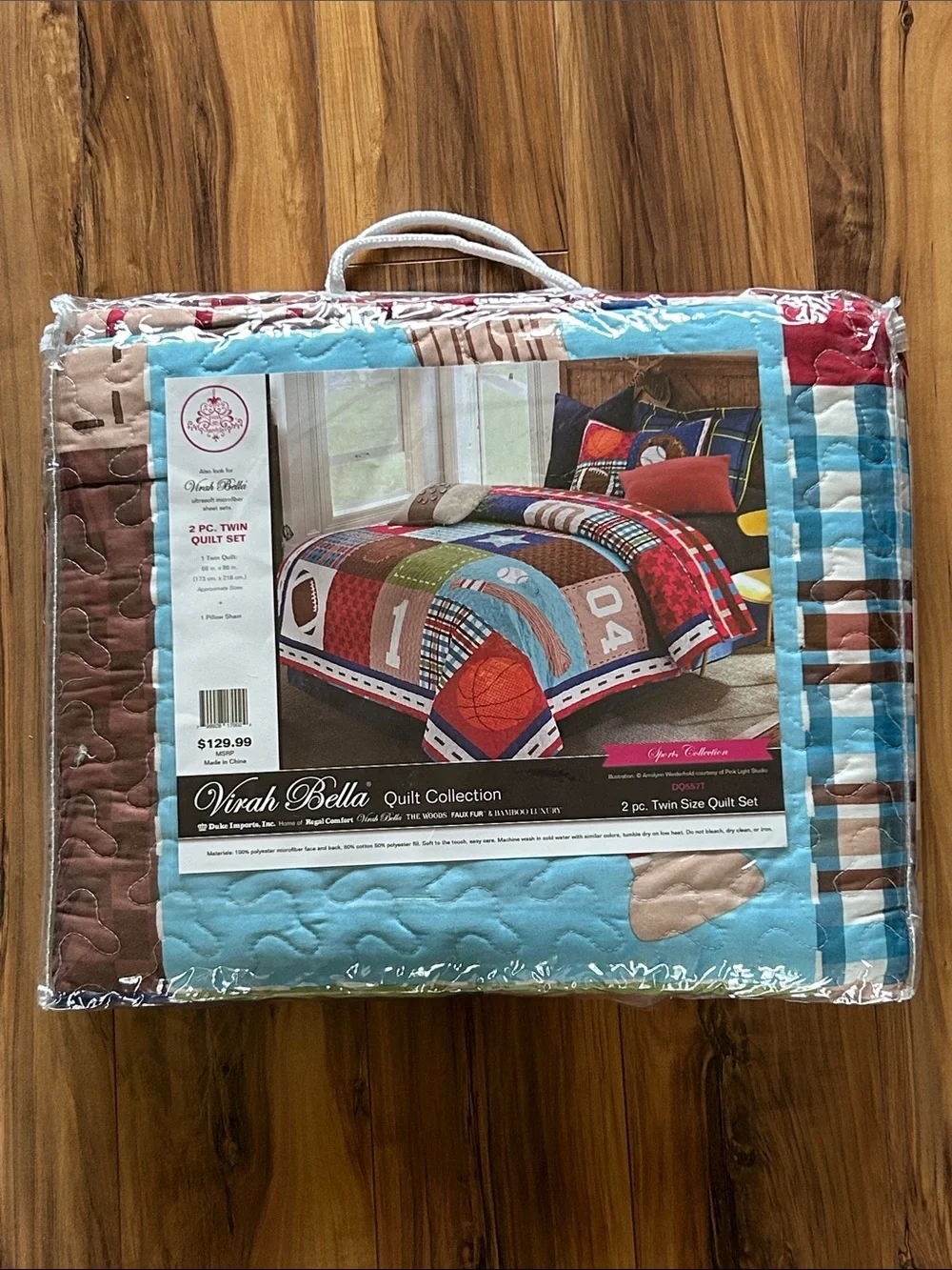 NEW Virah Bella Sports Collection 2 Piece Twin Quilt Set